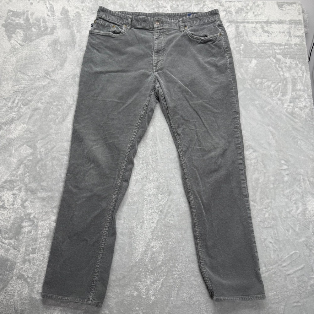 Polo Ralph Lauren Corduroy Pants Mens' 38x30 Gray Stretch Straight Fit Chino
